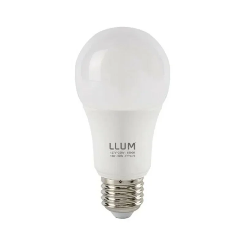 Lâmpada LED Bulbo 15W Branca Fria 6500K - Bivolt Essencial